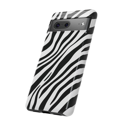 Modern Monochrome Zebra Print Phone Case