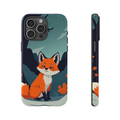 iPhone 15 Pro Max / Glossy Phone Case - Cute Fox Design Phone Case