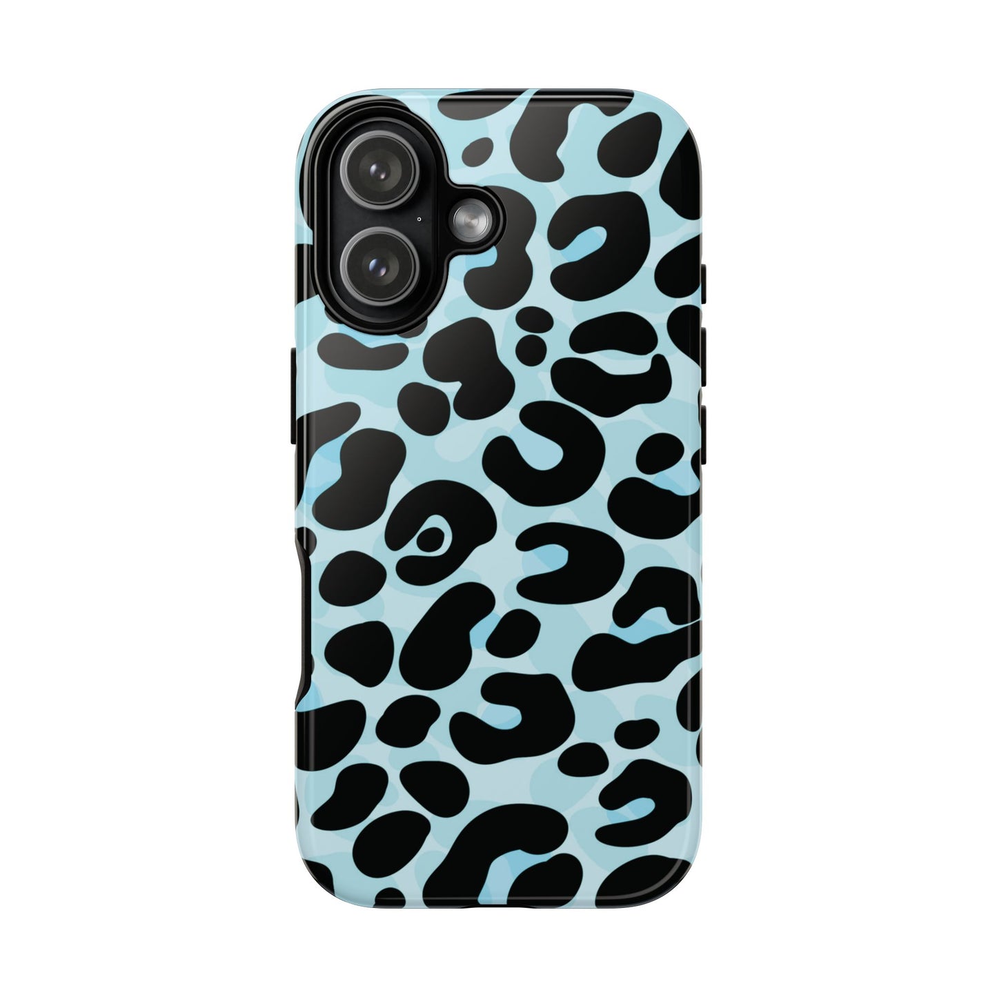 Cool Aqua Leopard Print Phone Case