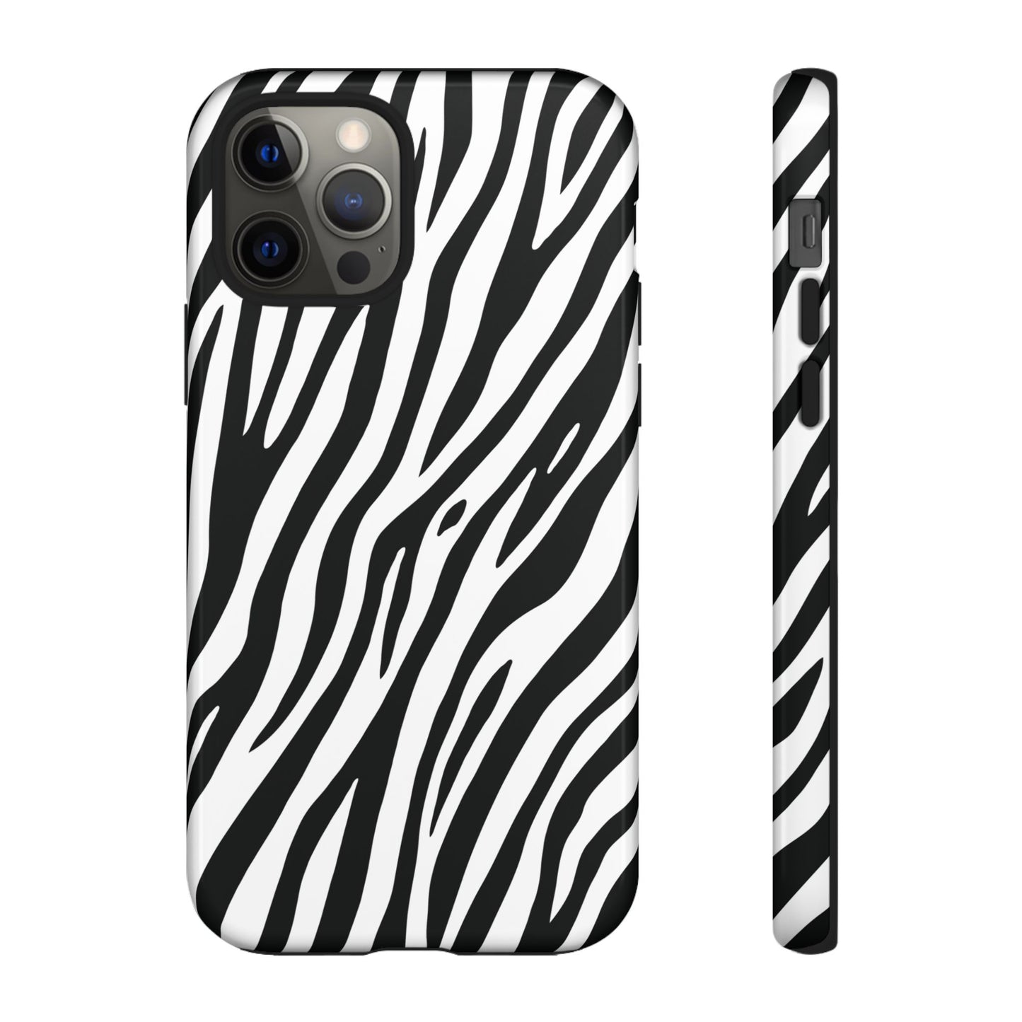 Monochrome Tiger Print Phone Case