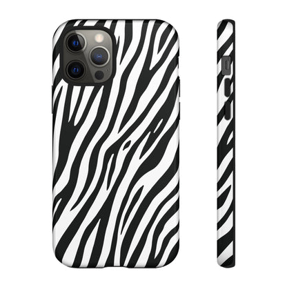 Monochrome Tiger Print Phone Case
