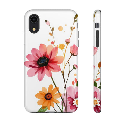 iPhone XR / Glossy Phone Case - Watercolour Style Simple Wildflower Design Phone Case