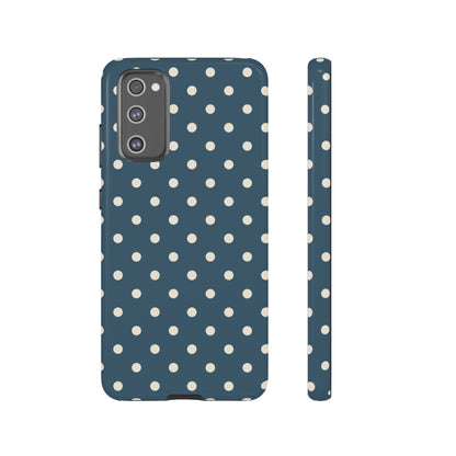 Blue & White Dot Pattern Phone Case