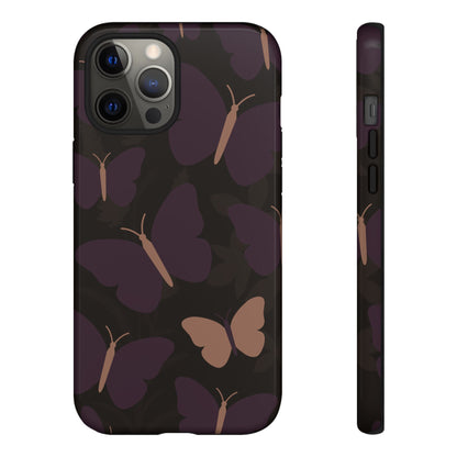 Minimalist Purple Butterfly Pattern Phone Case - Purple Phone Case - iPhone 12 Pro Max / Glossy