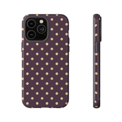 Purple with Yellow Dot Pattern Phone Case