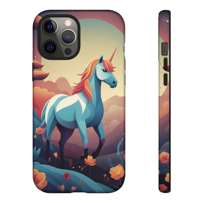 iPhone 12 Pro Max / Glossy Phone Case - Stylised Unicorn Design Phone Case