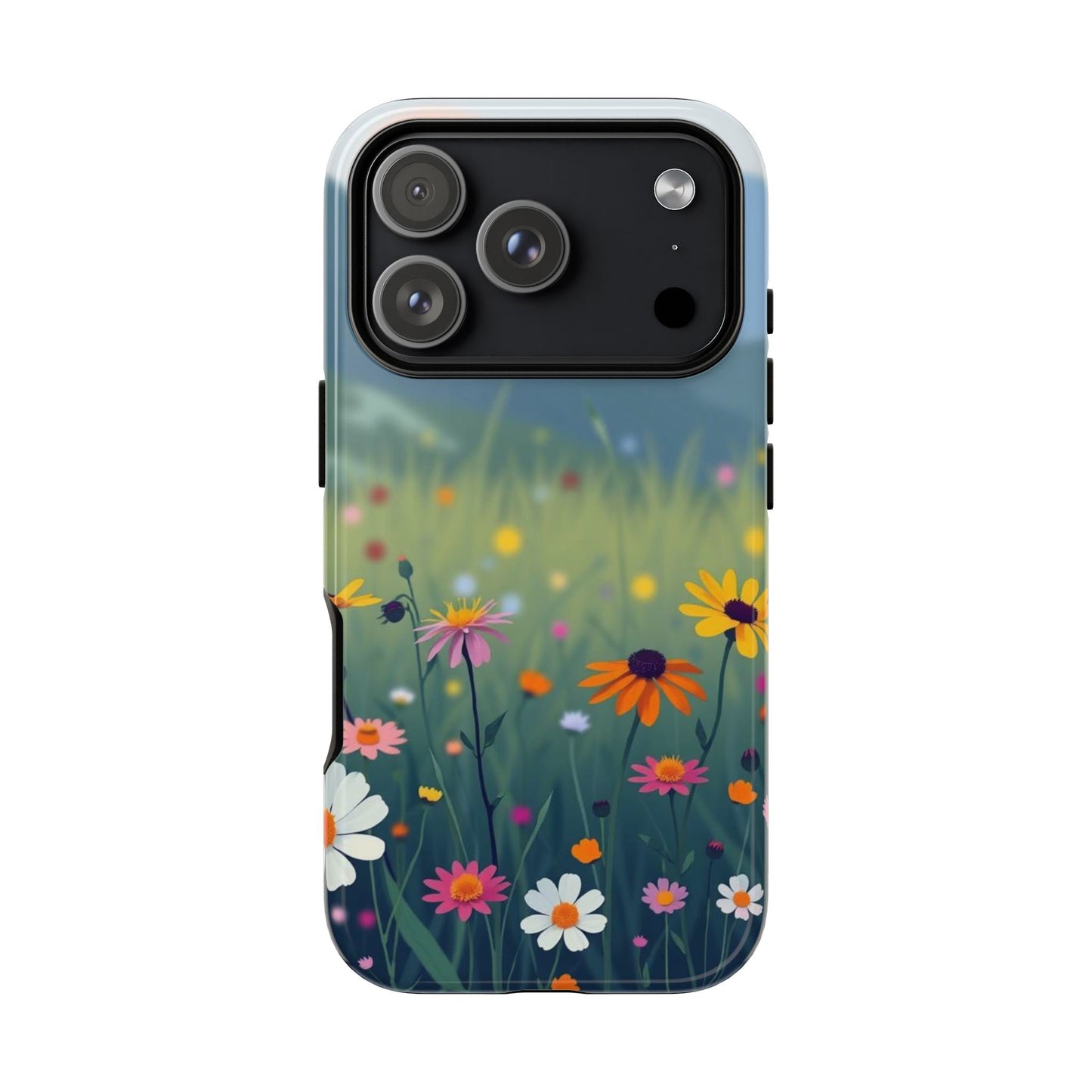 iPhone 17 Pro / Glossy Phone Case - Vibrant Meadow Design Phone Case