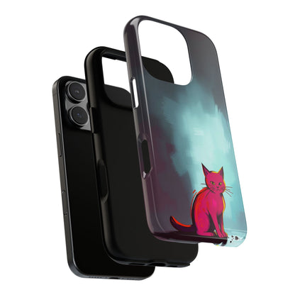 Pop Art Moody Cat Design Phone Case - Multicolor Phone Case