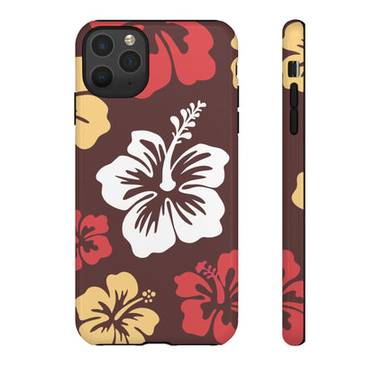 iPhone 11 Pro Max / Glossy Phone Case - ’Hibiscus Retro Pattern #2’ Phone Case
