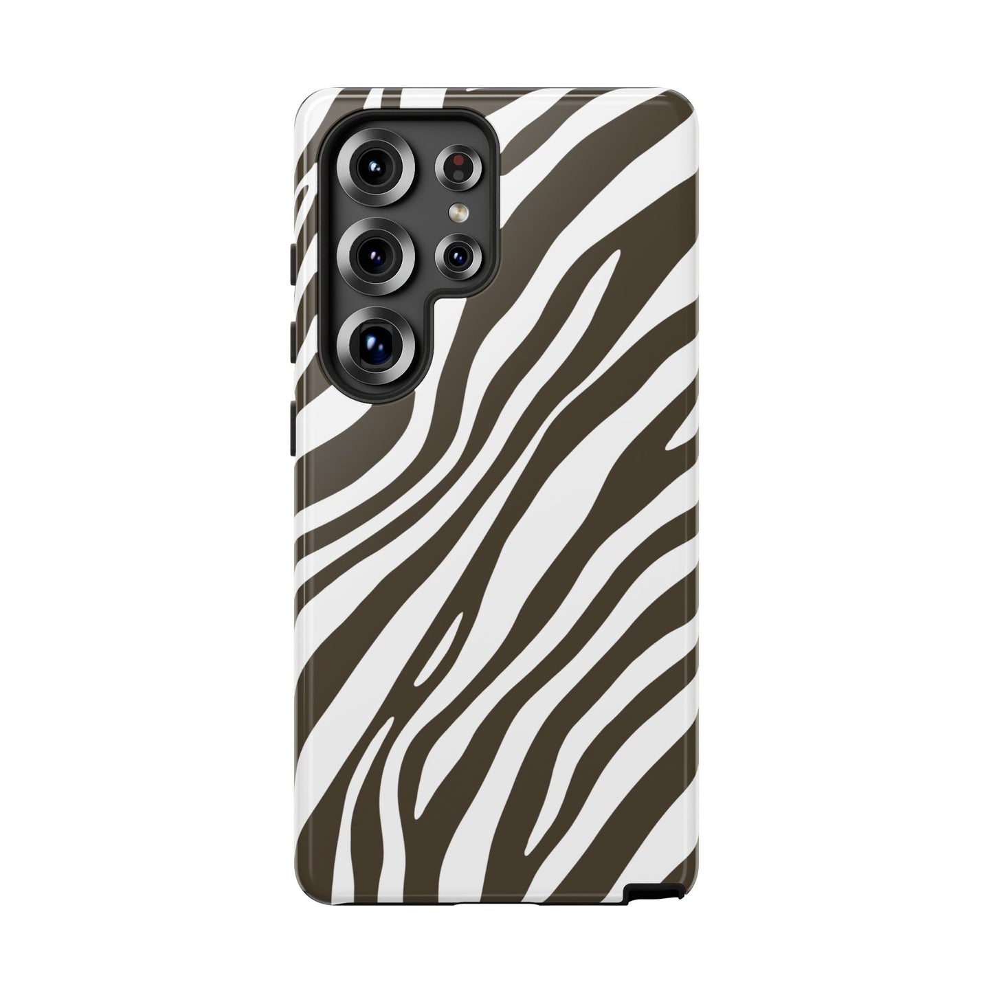 Modern Mocha Zebra Print Phone Case