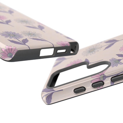 Pretty Pink & Purple Daisy Pattern Phone Case