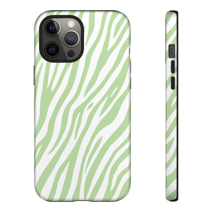 Mint Tiger Print Phone Case