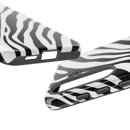 Modern Monochrome Zebra Print Phone Case