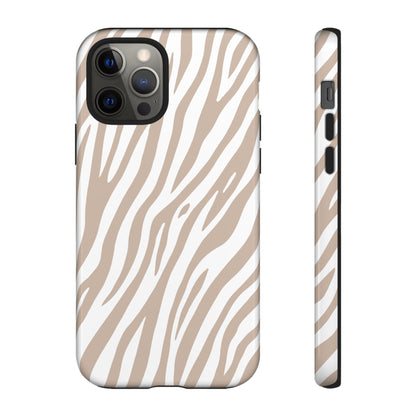 Oatmeal Tiger Print Phone Case