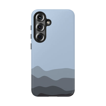 Blue Abstract Waves Protective Phone Case - Blue Phone Case - Samsung Galaxy S25 / Glossy