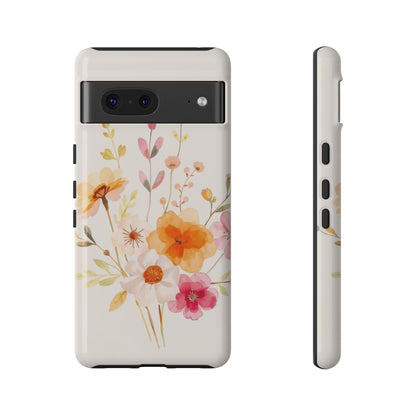 Boho Chic Watercolour Flower Pattern Phone Case - Multicolor Phone Case - Google Pixel 7 / Glossy