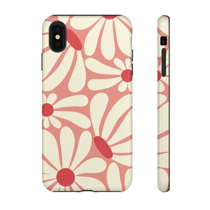 Cute Retro Pink Daisy Pattern Phone Case - Pink Phone Case - iPhone XS MAX / Glossy