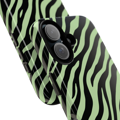 Stylish Mint Zebra Print Phone Case