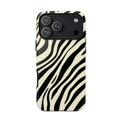 Modern Neutral Zebra Print Phone Case