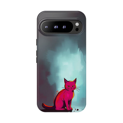Pop Art Moody Cat Design Phone Case - Multicolor Phone Case - Google Pixel 9 Pro XL / Glossy