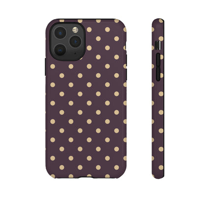 Purple with Yellow Dot Pattern Phone Case