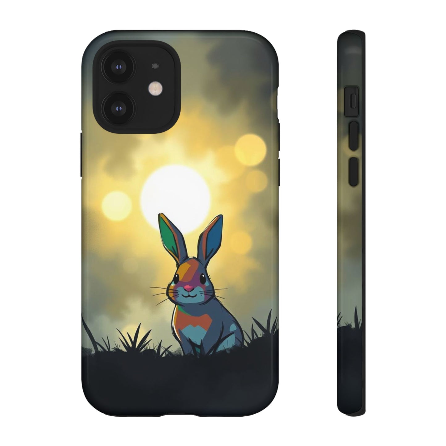 iPhone 12 / Glossy Phone Case - Gothic Rabbit Moody Design Phone Case