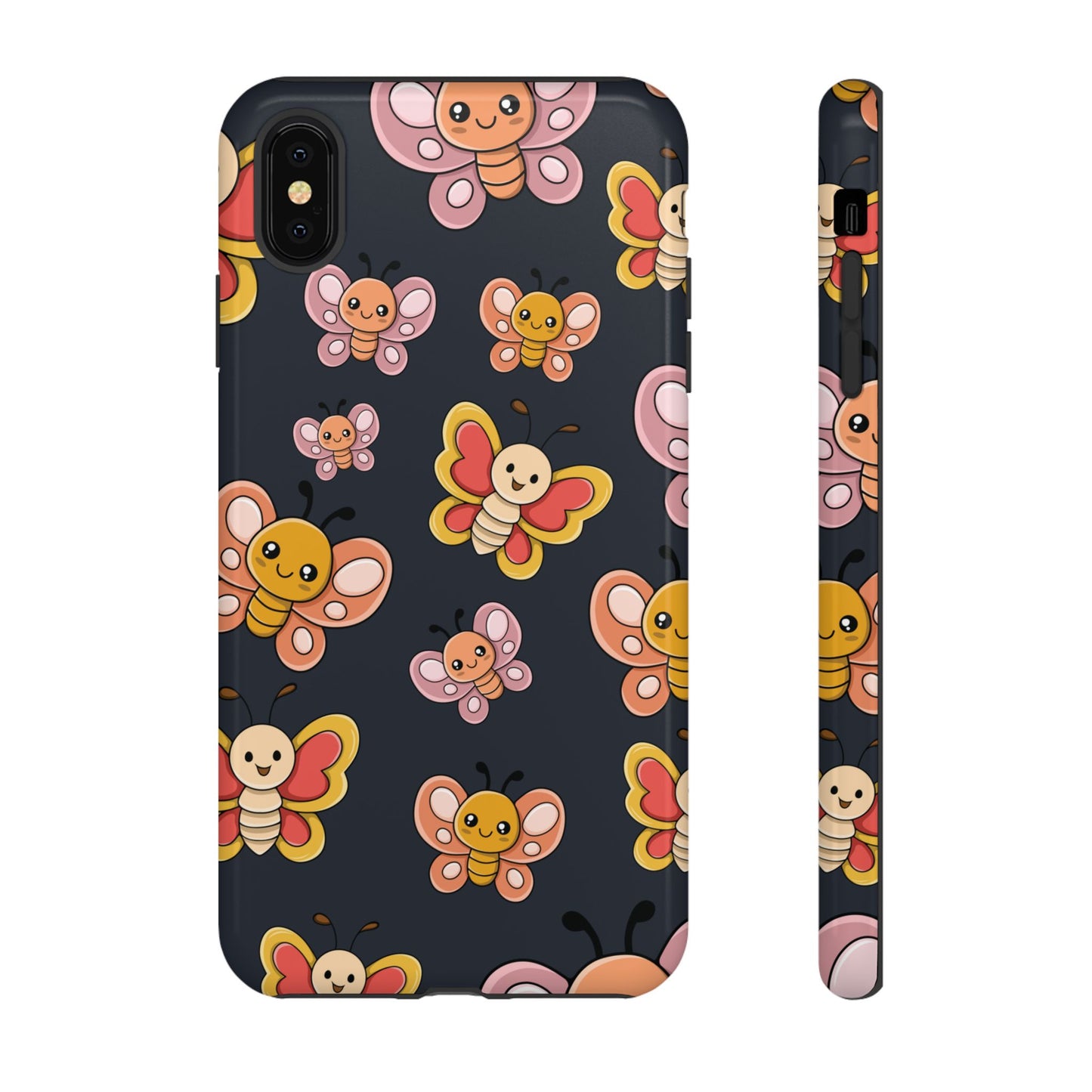 Grey Butterfly Sticker Design Phone Case - Grey Phone Case - iPhone XS MAX / Glossy