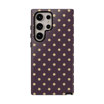 Purple with Yellow Dot Pattern Phone Case