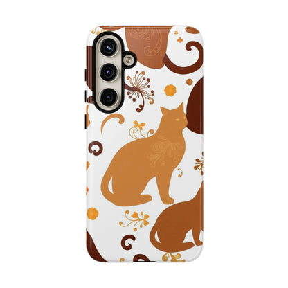 Abstract Cat Pattern Phone Case - Multicolor Phone Case - Samsung Galaxy S24 Plus / Glossy