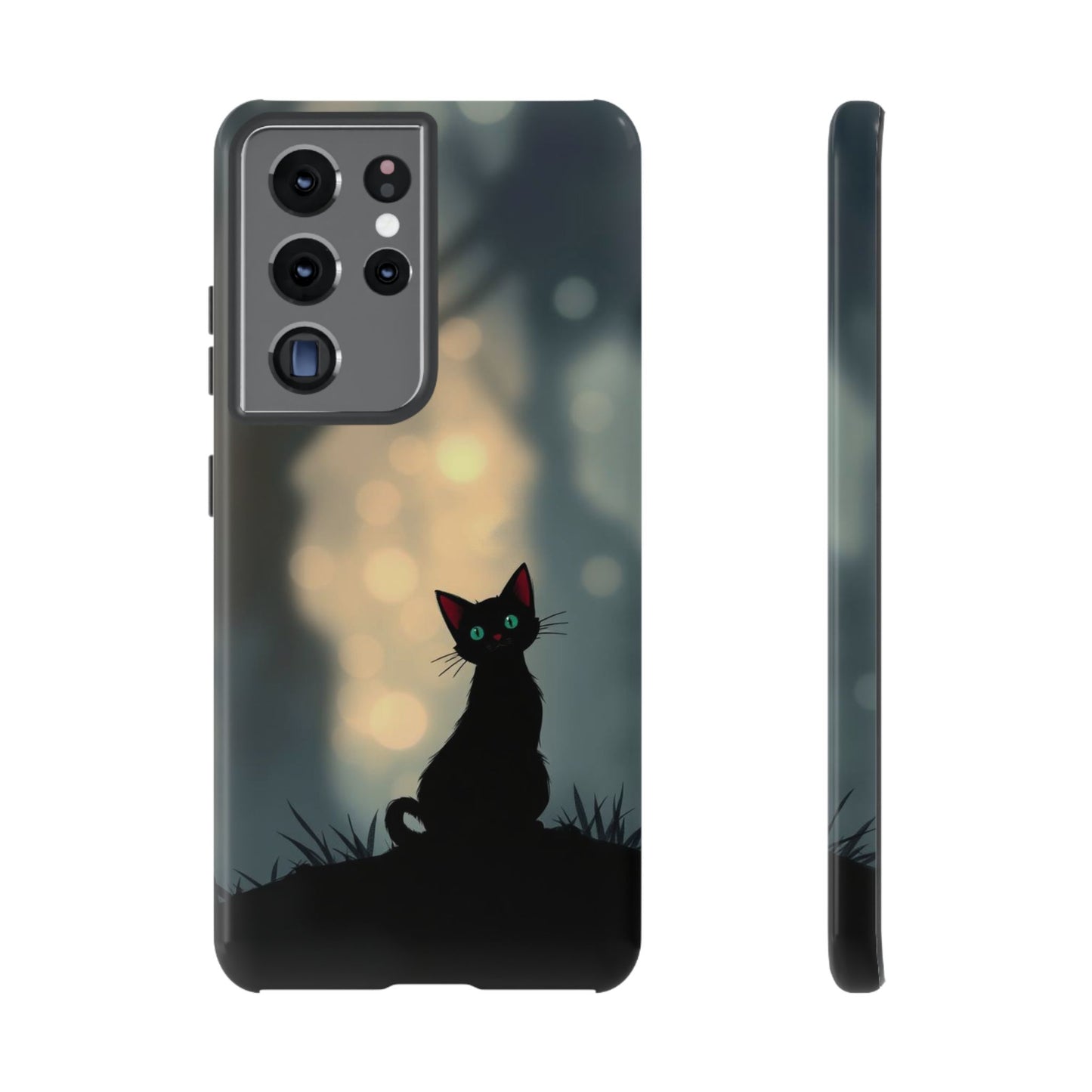 Samsung Galaxy S21 Ultra / Glossy Phone Case - Gothic Cat Design Phone Case