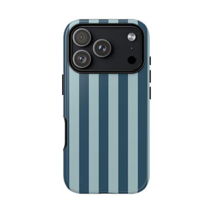 Blue Stripe Pattern Phone Case - Blue Phone Case - iPhone 17 Pro / Glossy