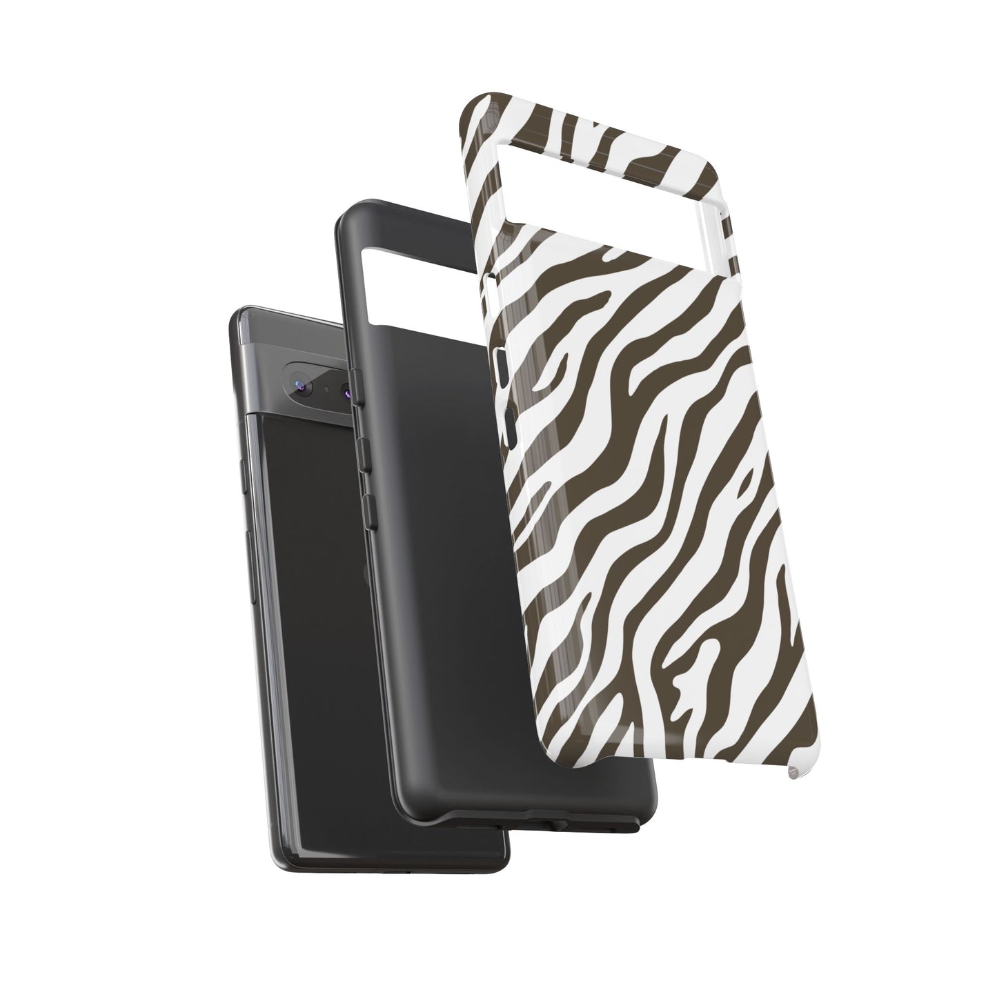 Stylish Mocha Zebra Print Phone Case