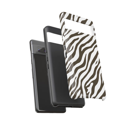 Stylish Mocha Zebra Print Phone Case