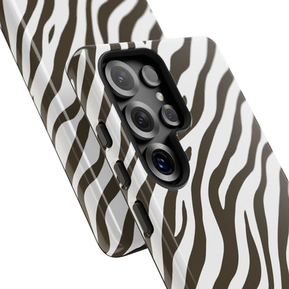Stylish Mocha Zebra Print Phone Case