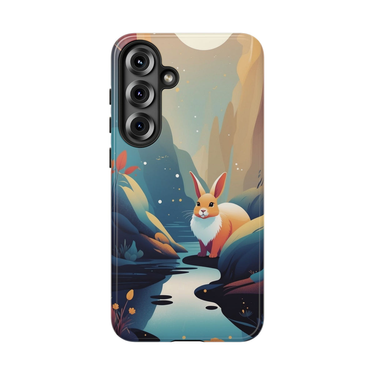Stylised Rabbit Design Phone Case - Multicolor Phone Case - Samsung Galaxy S25 Plus / Glossy