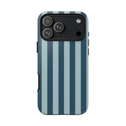 Blue Stripe Pattern Phone Case - Blue Phone Case - iPhone 17 Pro Max / Glossy