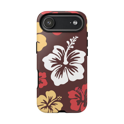 iPhone 17 Air / Glossy Phone Case - ’Hibiscus Retro Pattern #2’ Phone Case
