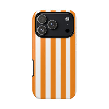 iPhone 17 Pro / Glossy Phone Case - Simple Yellow & White Stripe Pattern Phone Case