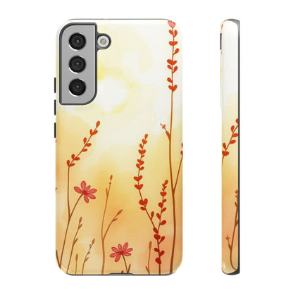 Boho Chic Watercolour Wildflower Dusk Pattern Phone Case - Multicolor Phone Case - Samsung Galaxy S22 Plus / Glossy