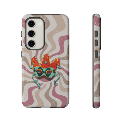 Venetian Jester Mask – Pink Retro Soft Revival Phone Case - Pink Phone Case - Samsung Galaxy S23 / Glossy