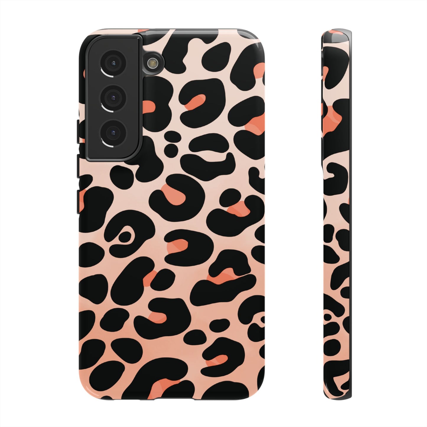 Elegant Peach Leopard Print Phone Case