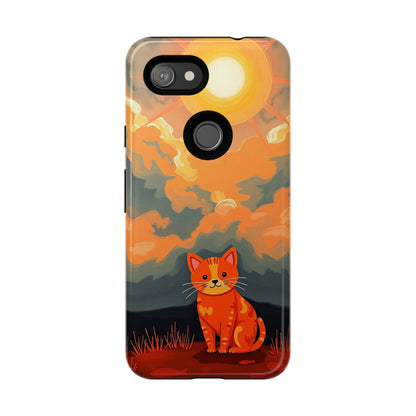 Acrylic Painting Style Cat Design Phone Case