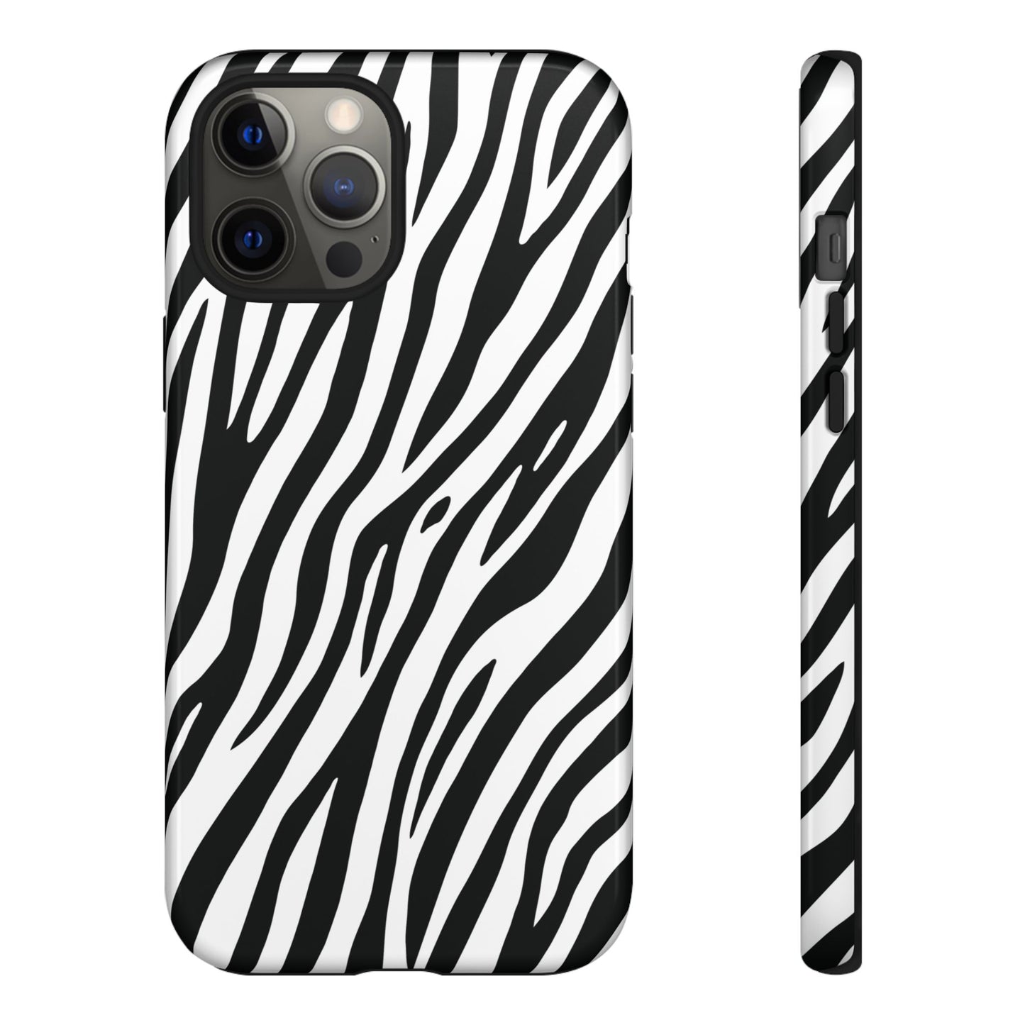 Monochrome Tiger Print Phone Case