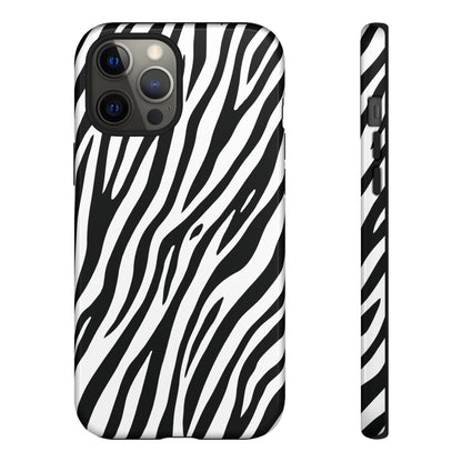 Monochrome Tiger Print Phone Case