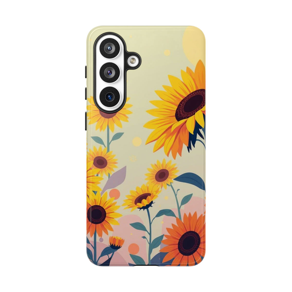 Modern Flat Sunflower Design Phone Case - Multicolor Phone Case - Samsung Galaxy S26 Plus / Glossy