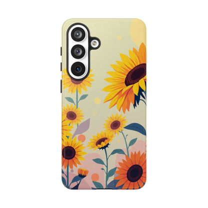 Modern Flat Sunflower Design Phone Case - Multicolor Phone Case - Samsung Galaxy S26 Plus / Glossy