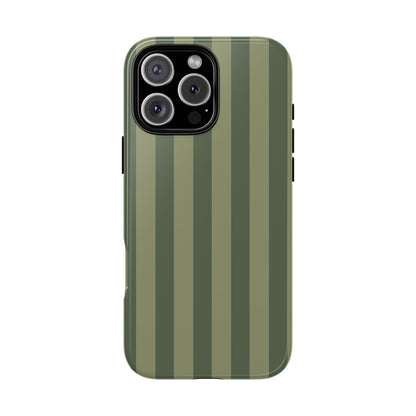 Green Stripe Pattern Phone Case - Green Phone Case - iPhone 16 Pro Max / Glossy