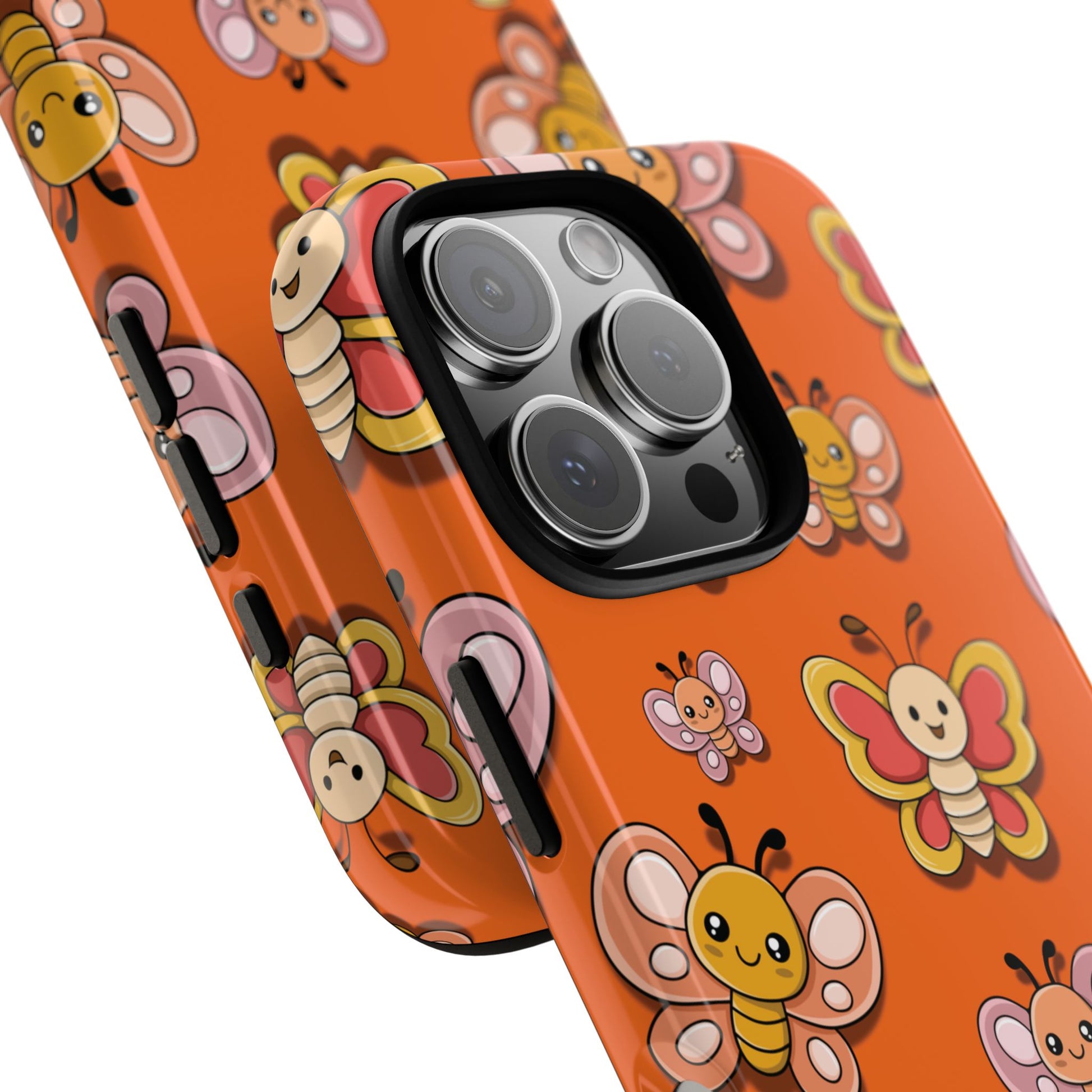 Phone Case - Orange Butterfly Sticker Design Phone Case