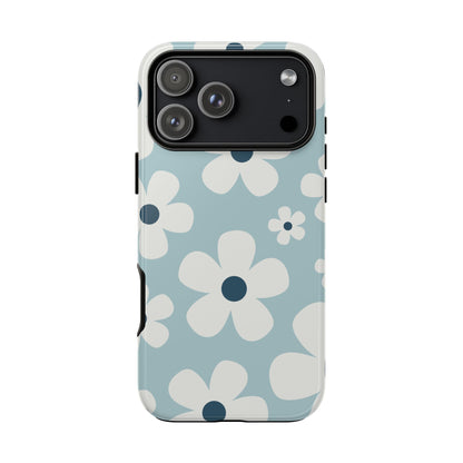 Cute Light Blue Daisy Pattern Phone Case - Blue Phone Case - iPhone 18 Pro Max / Glossy