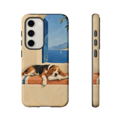 Basset Hound Unfinished Chapter Phone Case - Multicolor Phone Case - Samsung Galaxy S23 / Glossy